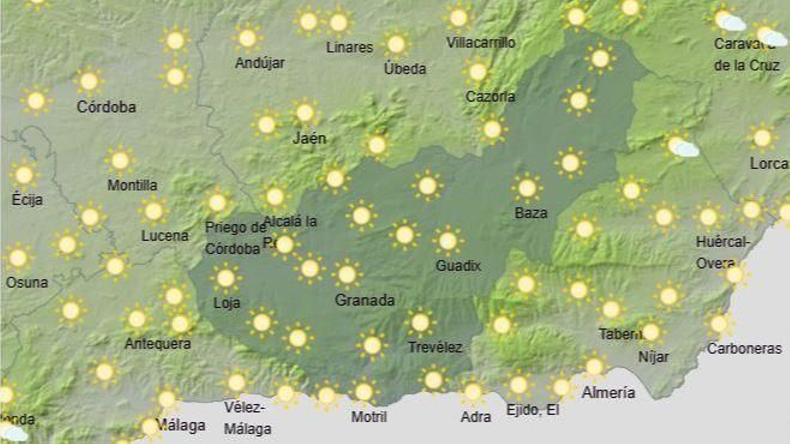 El Tiempo en Granada el 26 de agosto de 2025