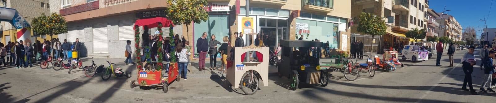 Panorámica de los karts participantes