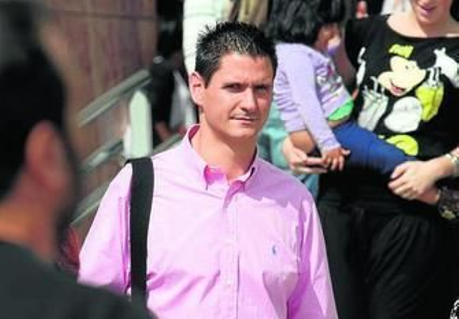 Antonio López Belda, a su salida de la Ciudad de la Justicia, ayer.