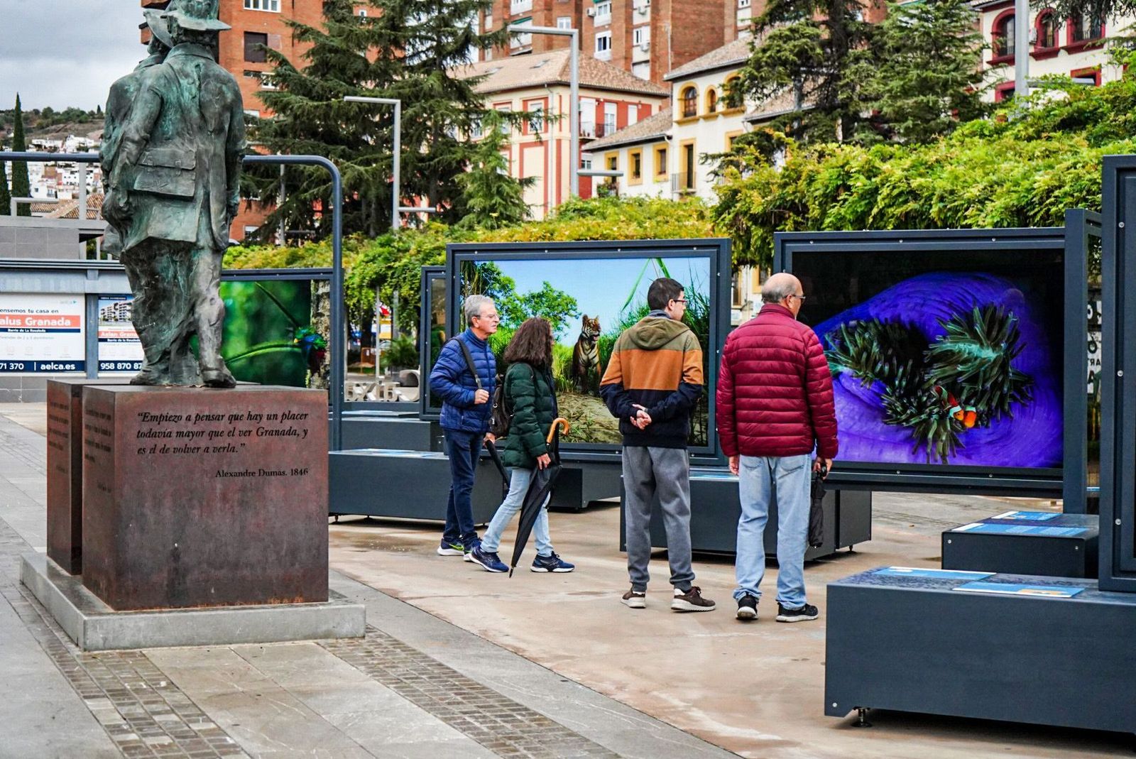 Granada descubre el significado del color en la naturaleza en una exposición en el Paseo del Violón