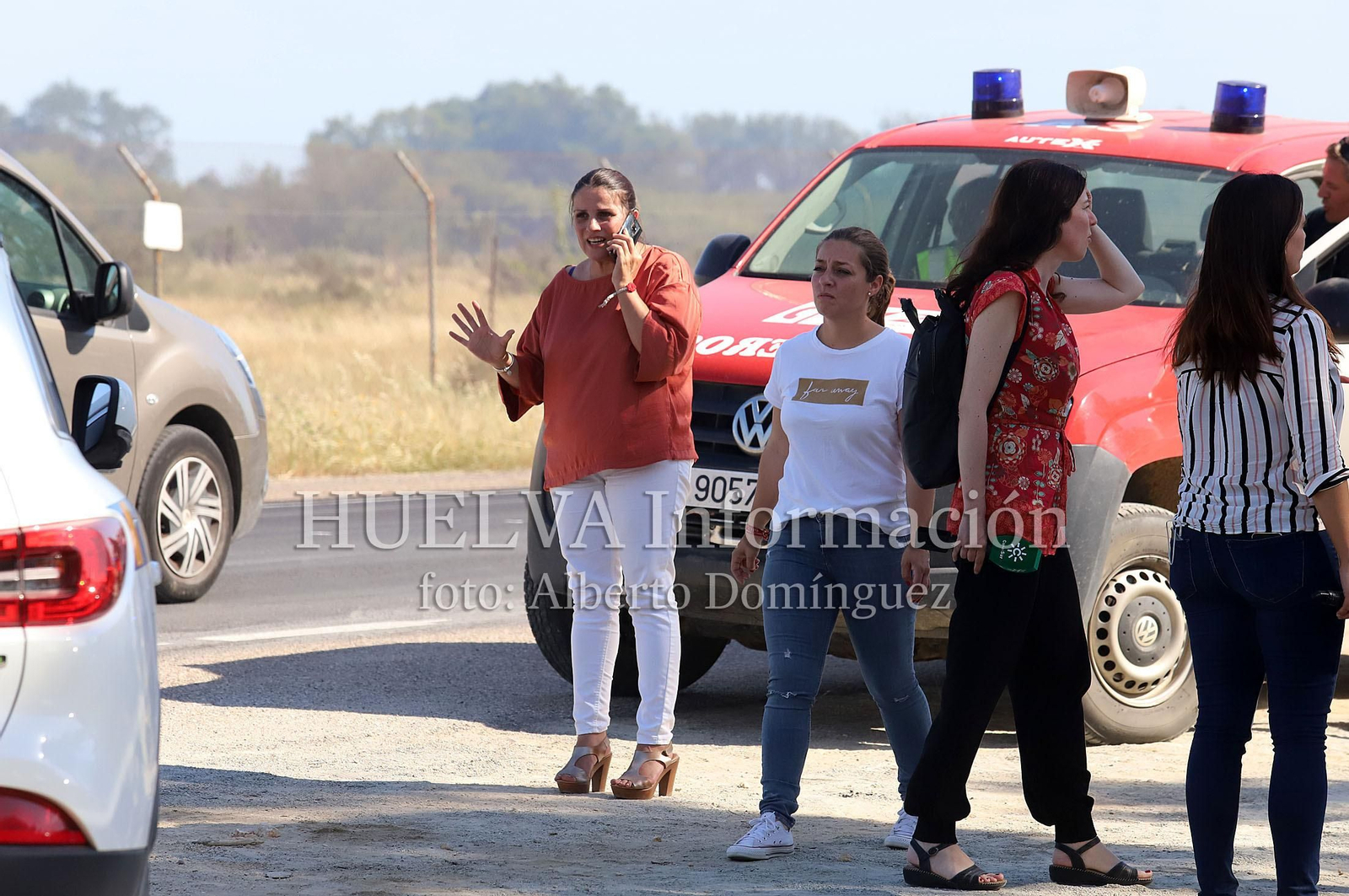 Imágenes del incendio en Doñana