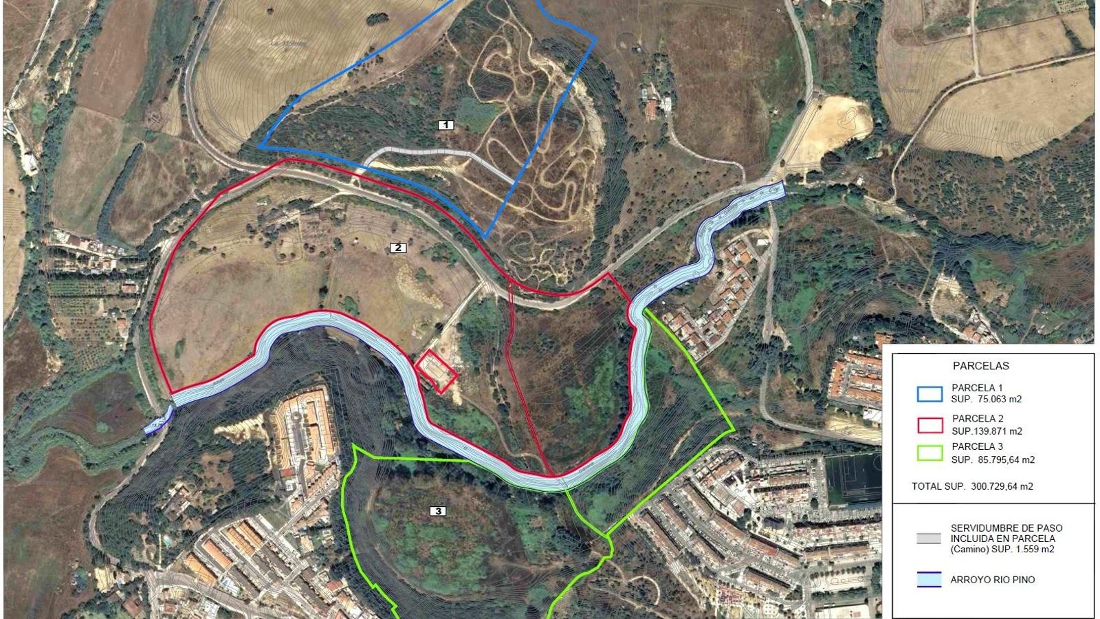 Parcelas de la Huerta del Valenciano adquiridas por el Ayuntamiento de San Roque.