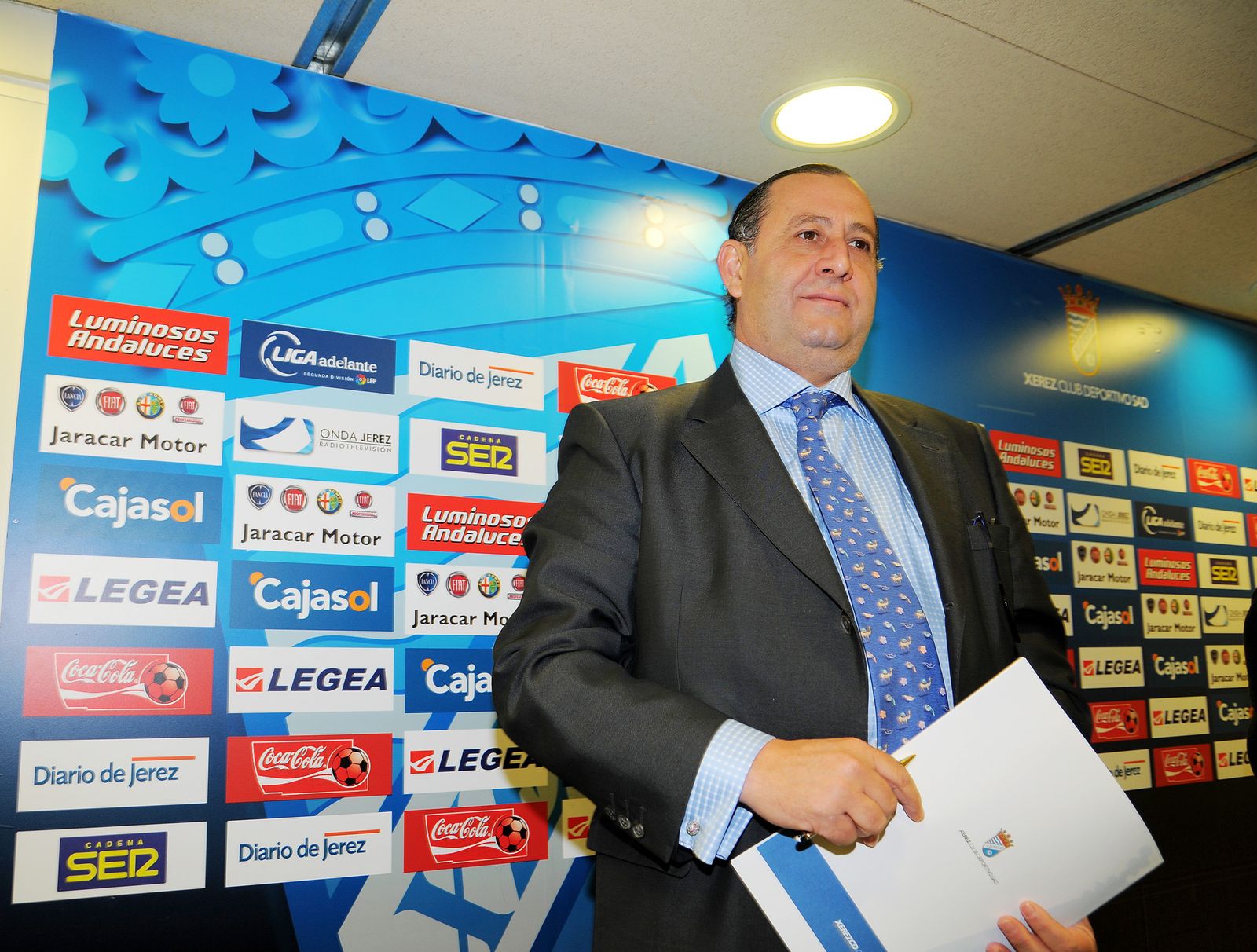 Joaquín Bilbao, en la sala de prensa de Chapín.