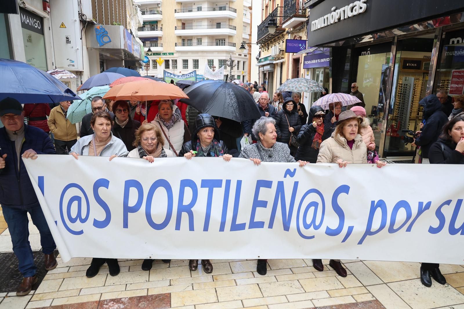 Manifestación en el centro de Huelva.