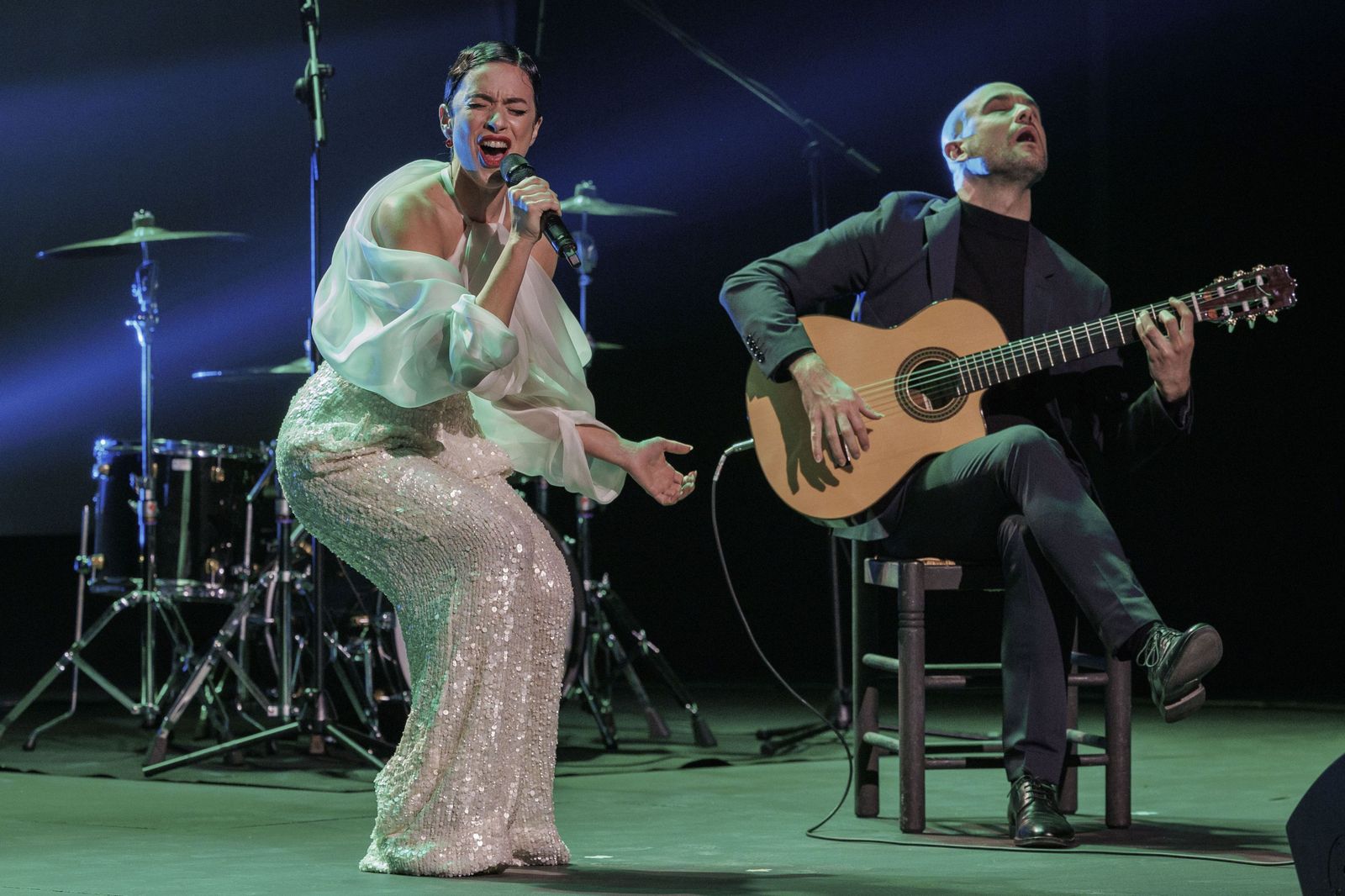 Blanca Paloma, última representante eurovisiva, este sábado en Sevilla.