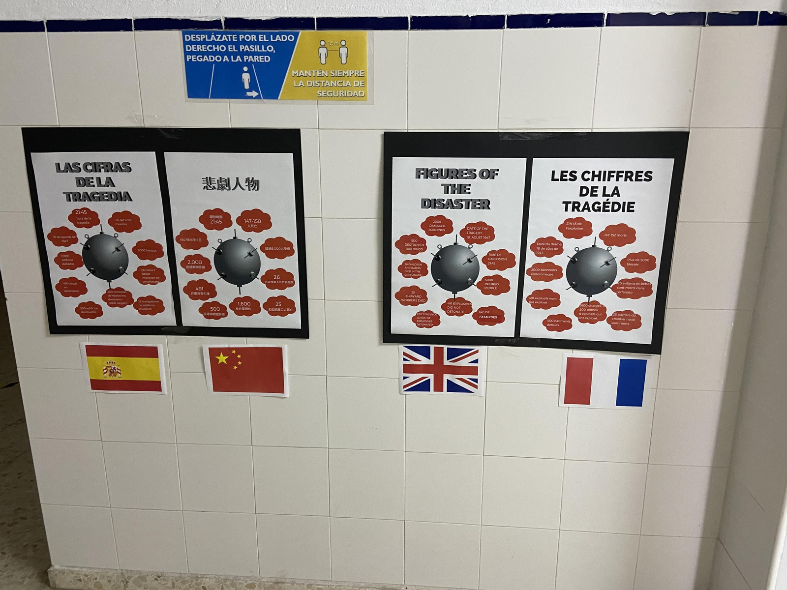 Exposición en el instituto San Severiano, en memoria de la explosición de Cádiz de 1947