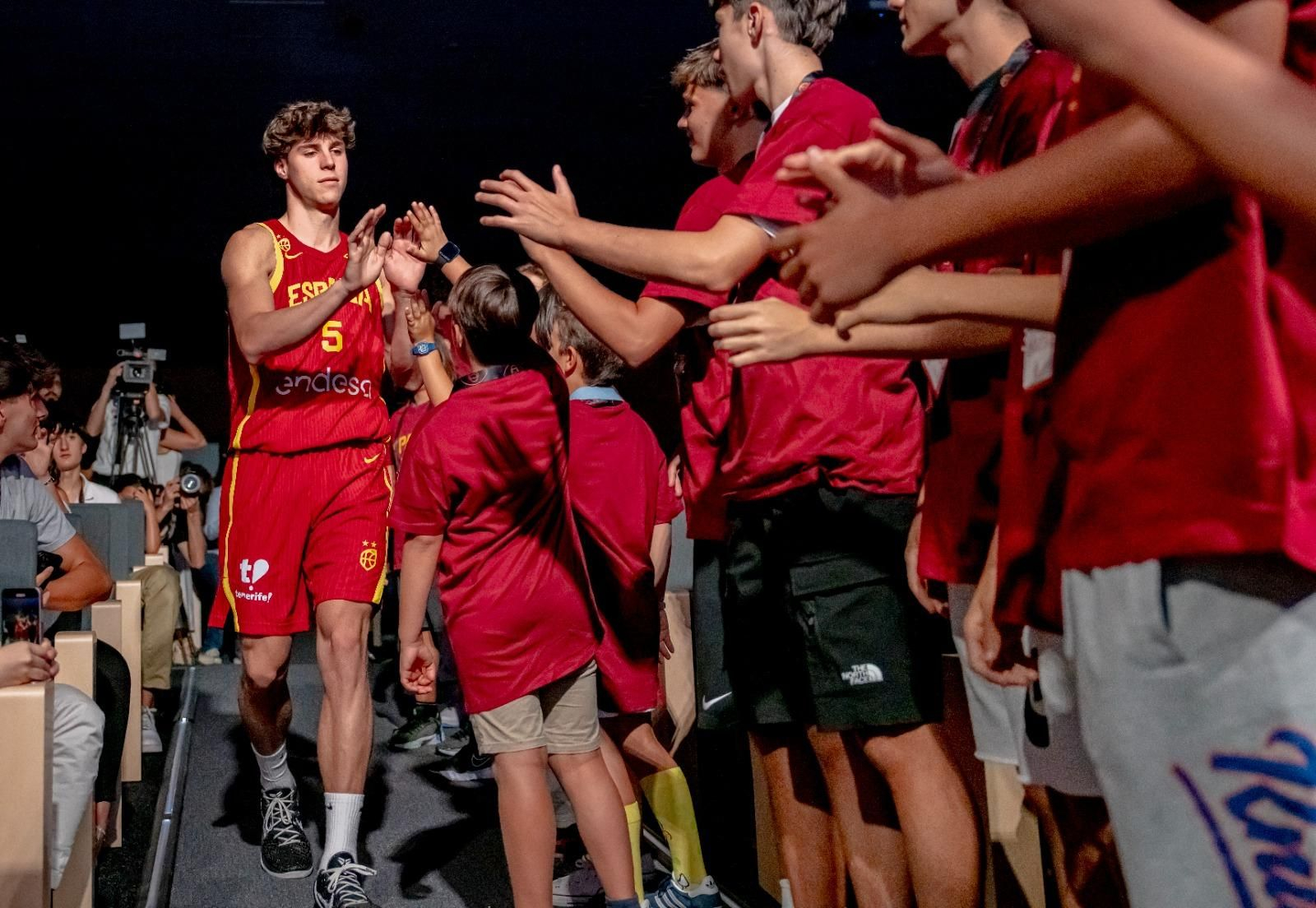Alberto Díaz y Mario Saint-Supéry, en la presentación de España para el Eurobasket
