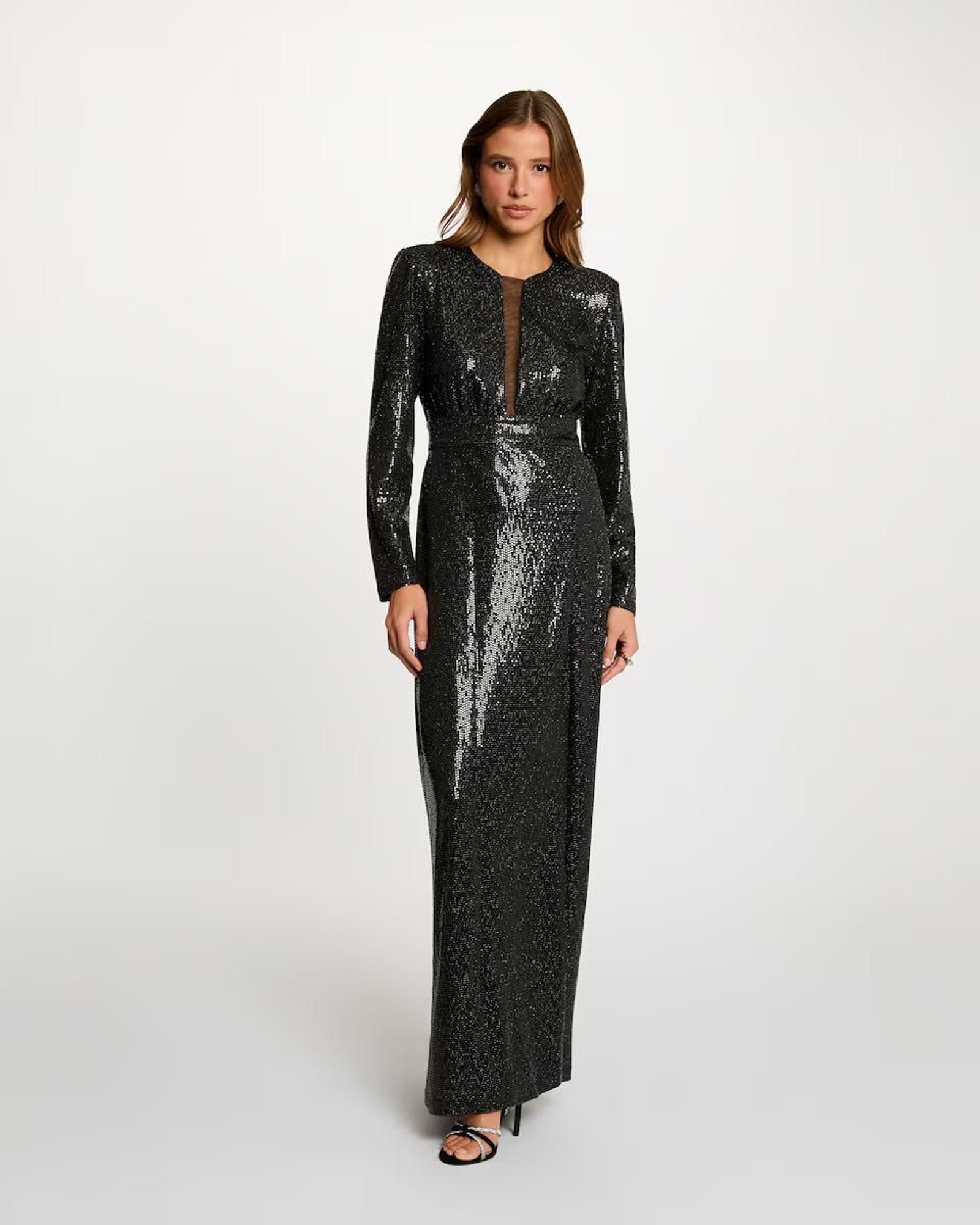 Vestido largo de lentejuelas Morga