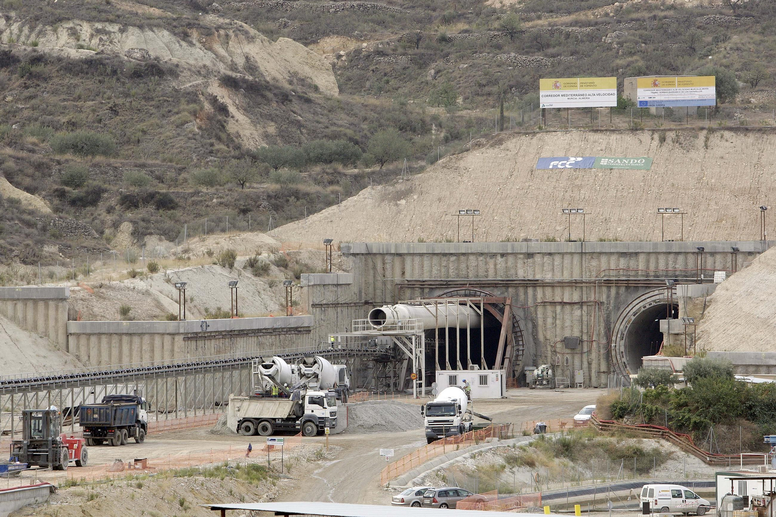 Trabajos del Corredor Mediterráneo en la provincia de Almería. Trabajos del Corredor Mediterráneo en la provincia de Almería.