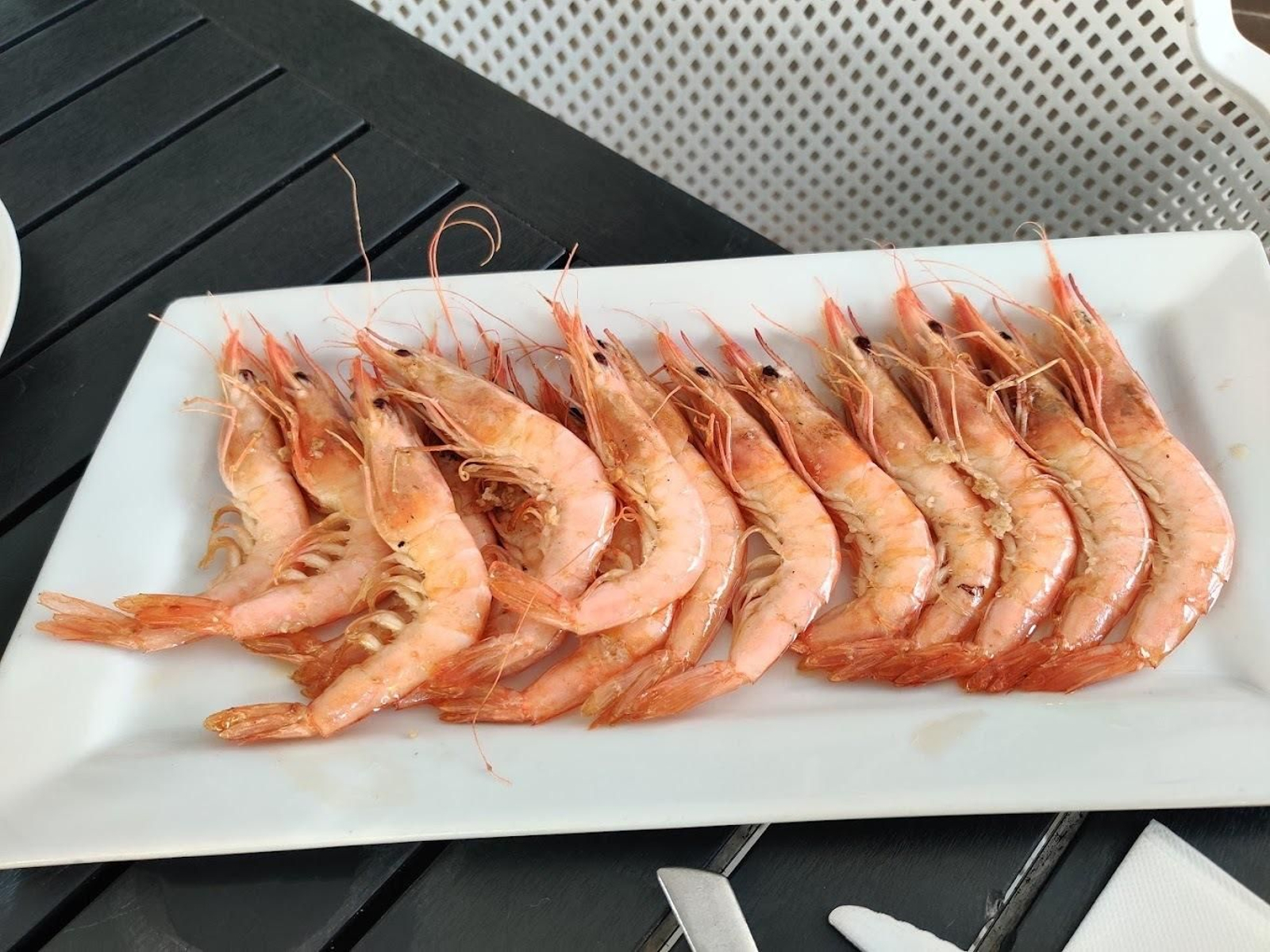 Comer gambas de Huelva