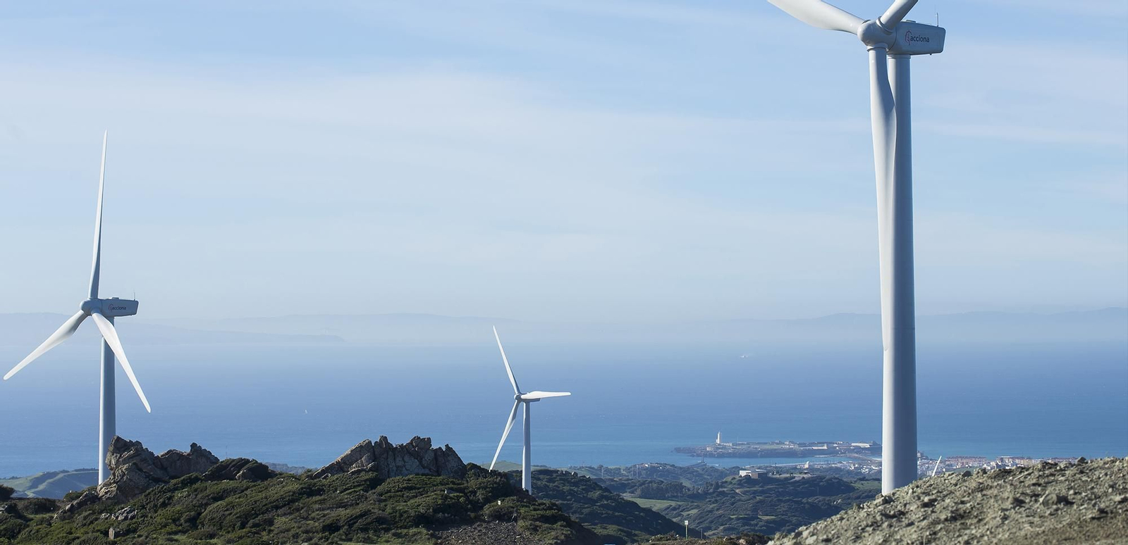 Parque eólico El Cabrito, en Tarifa, Cádiz