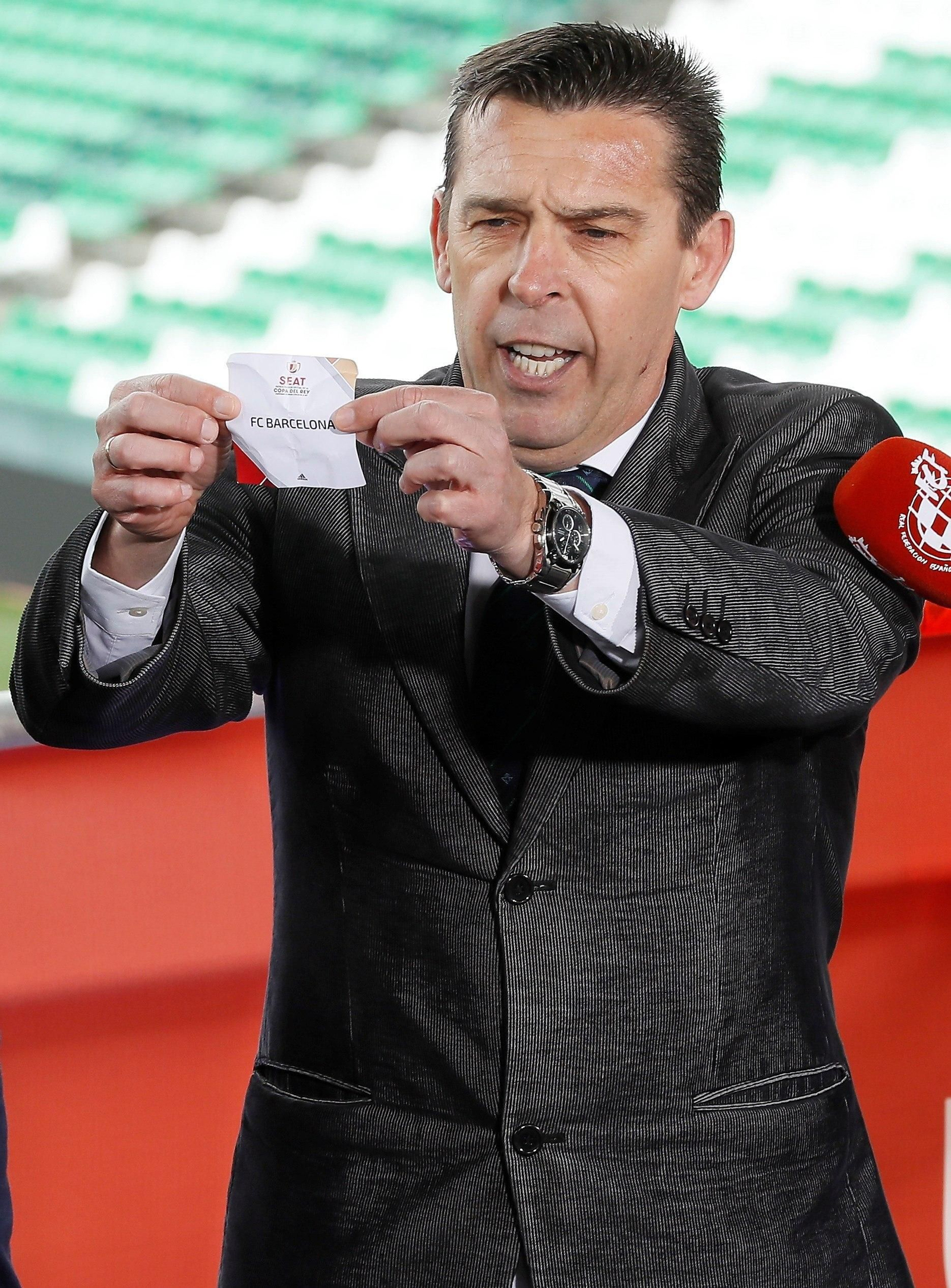 Cañas, en el sorteo de semifinales de la Copa de la pasada temporada.