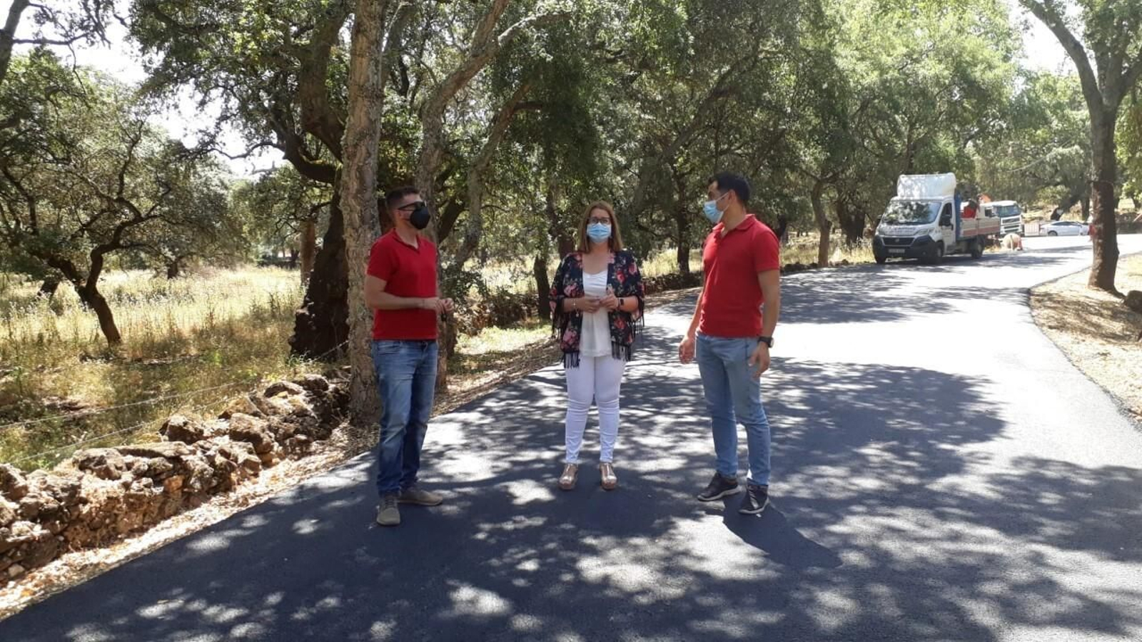 Visita de Rosa Tirador a las actuaciones en carreteras. Visita de Rosa Tirador a las actuaciones en carreteras.