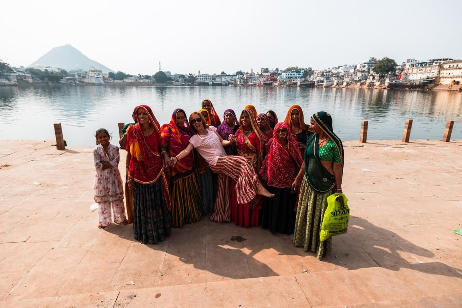 Virgina Toledo, fundadora de 'Made in Tarifa', en uno de sus viajes a India.