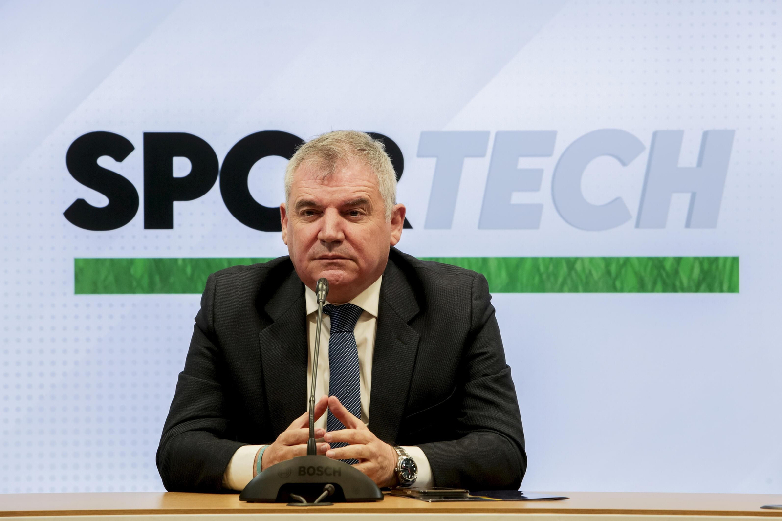 Manuel Vizcaíno, presidente del Cádiz C.F., el día que se presentó el proyecto Sportech.