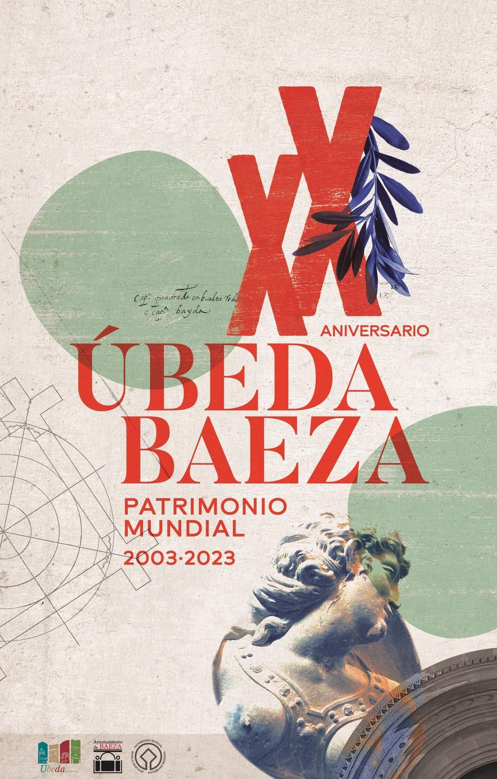 Imagen conmemorativa del 20 aniversario de la declaración de Ciudades Patrimonio de la Humanidad.