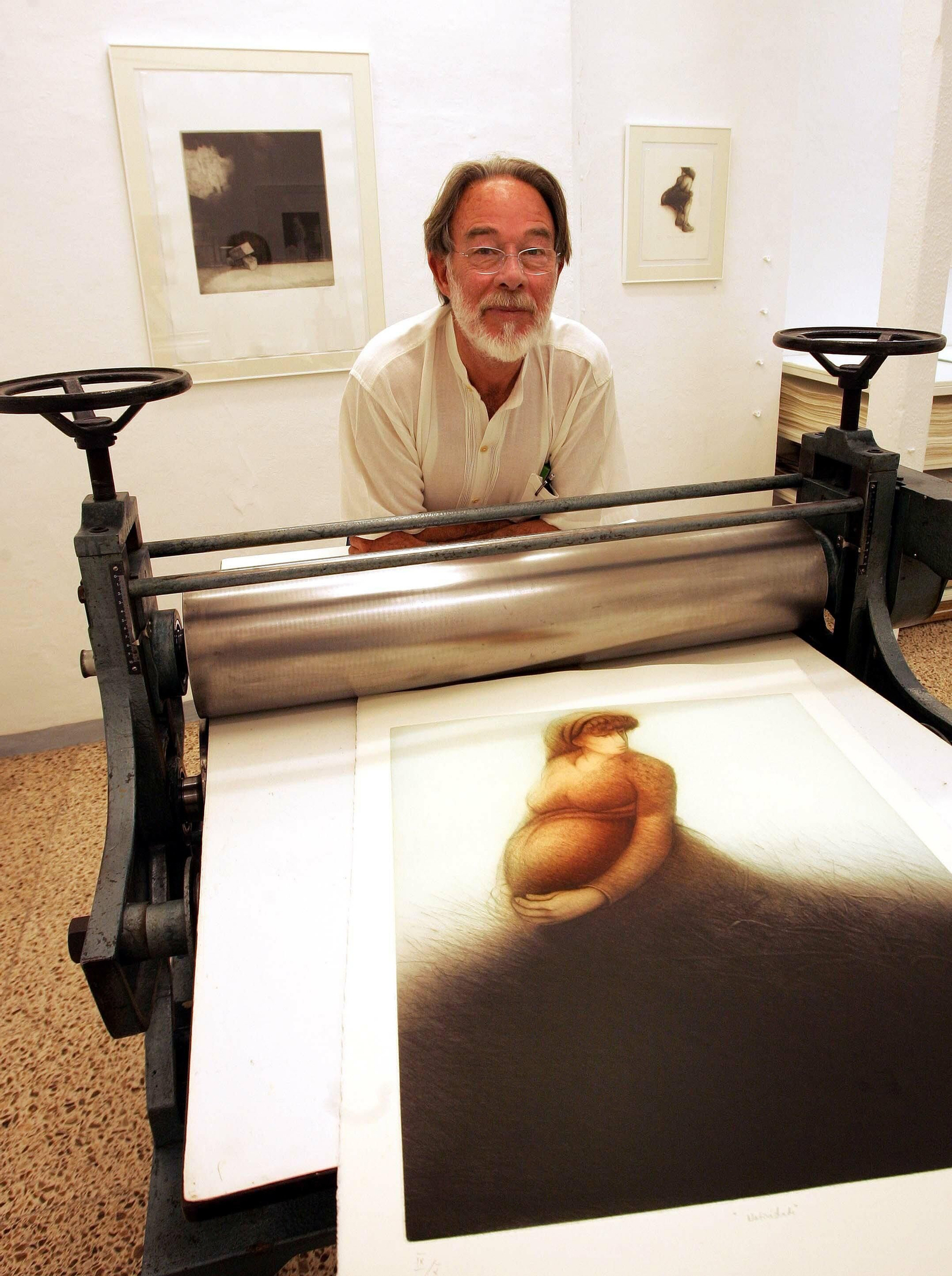 José Faria, en la exposición que Gravura le dedicó en 2007.