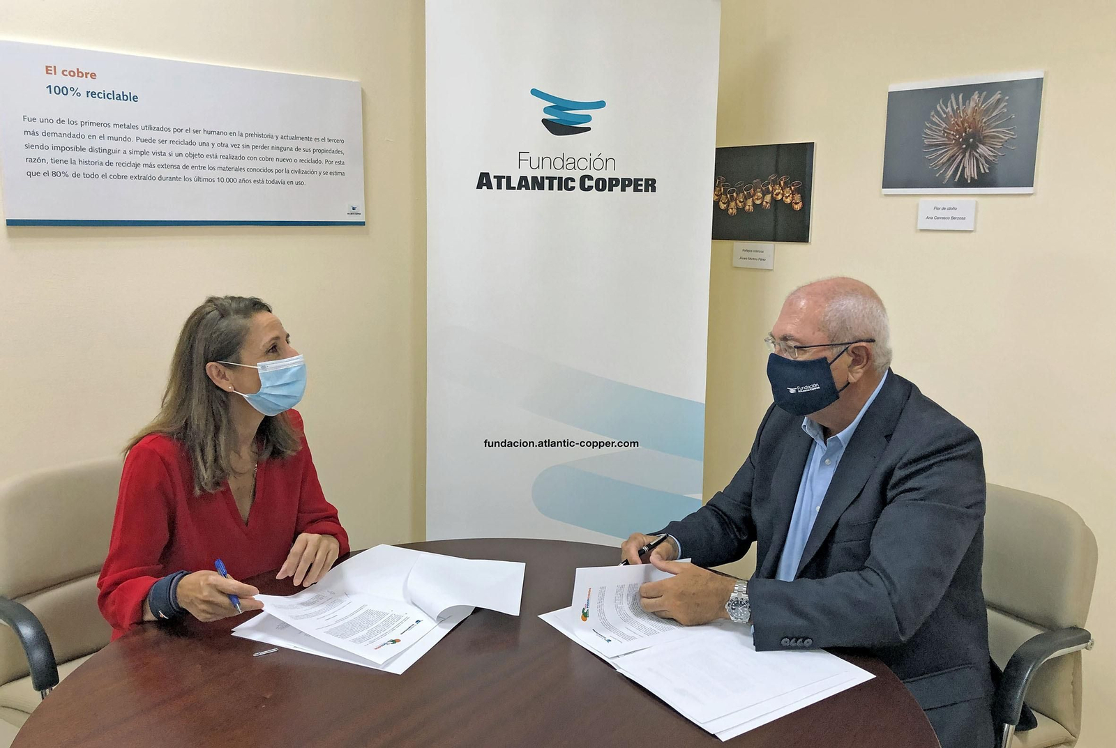 Firma Convenio de colaboración de la Fundación Atlantic Copper con Casa Paco Girón.