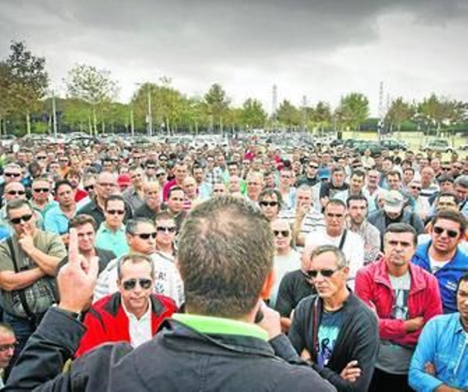 Una asamblea de ex trabajadores de Delphi, en una imagen de archivo.