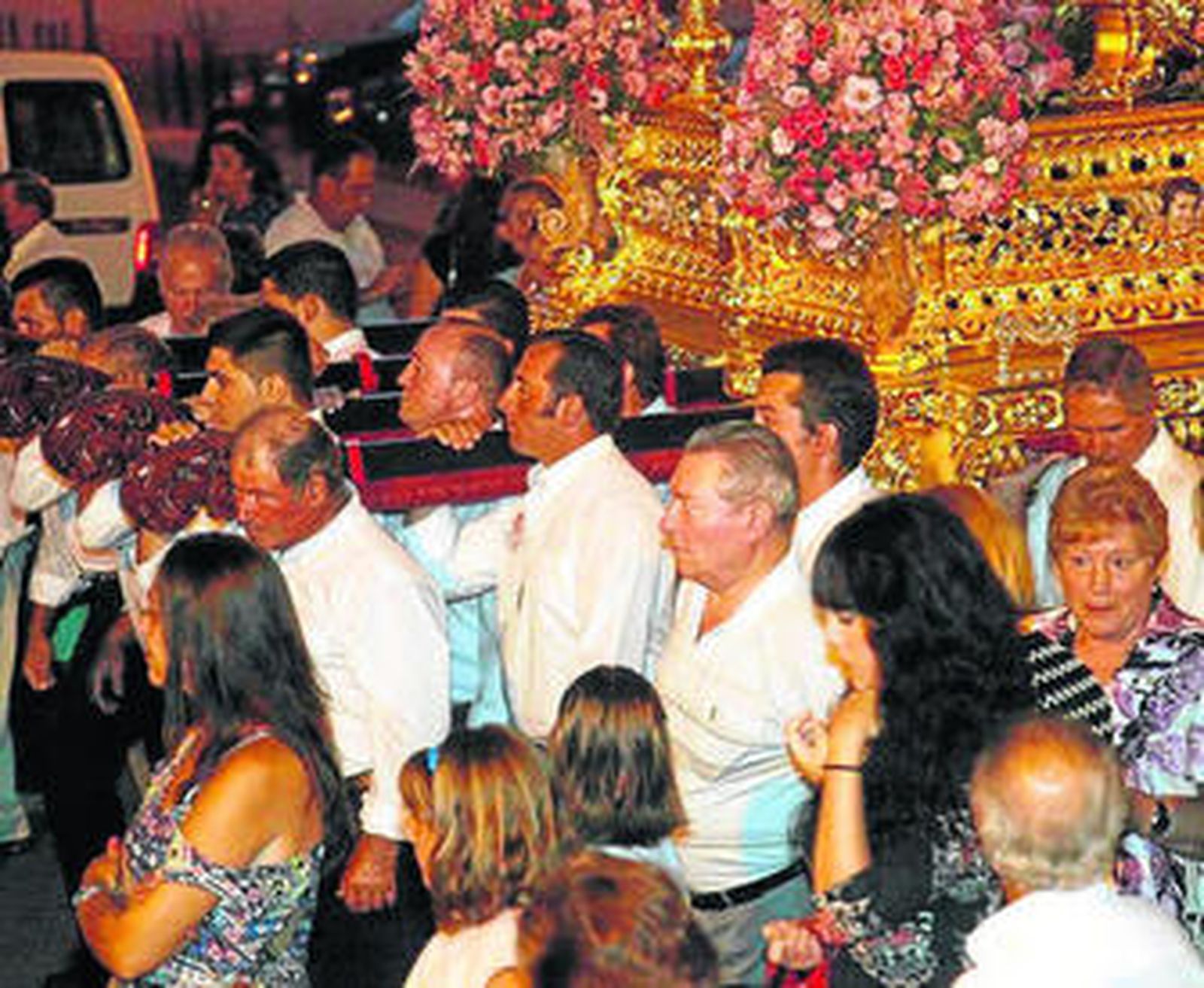 Imagen del pasado 25 de agosto, cuando se celebró la bajada de la Virgen.