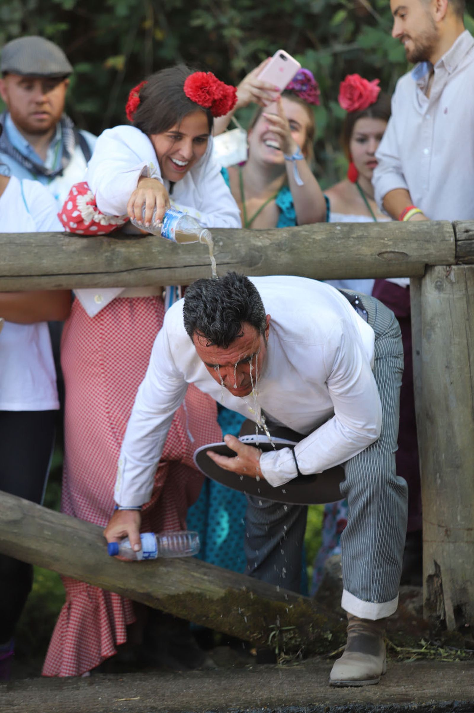 Imágenes de la Hermandad del Rocío de Huelva en la charca