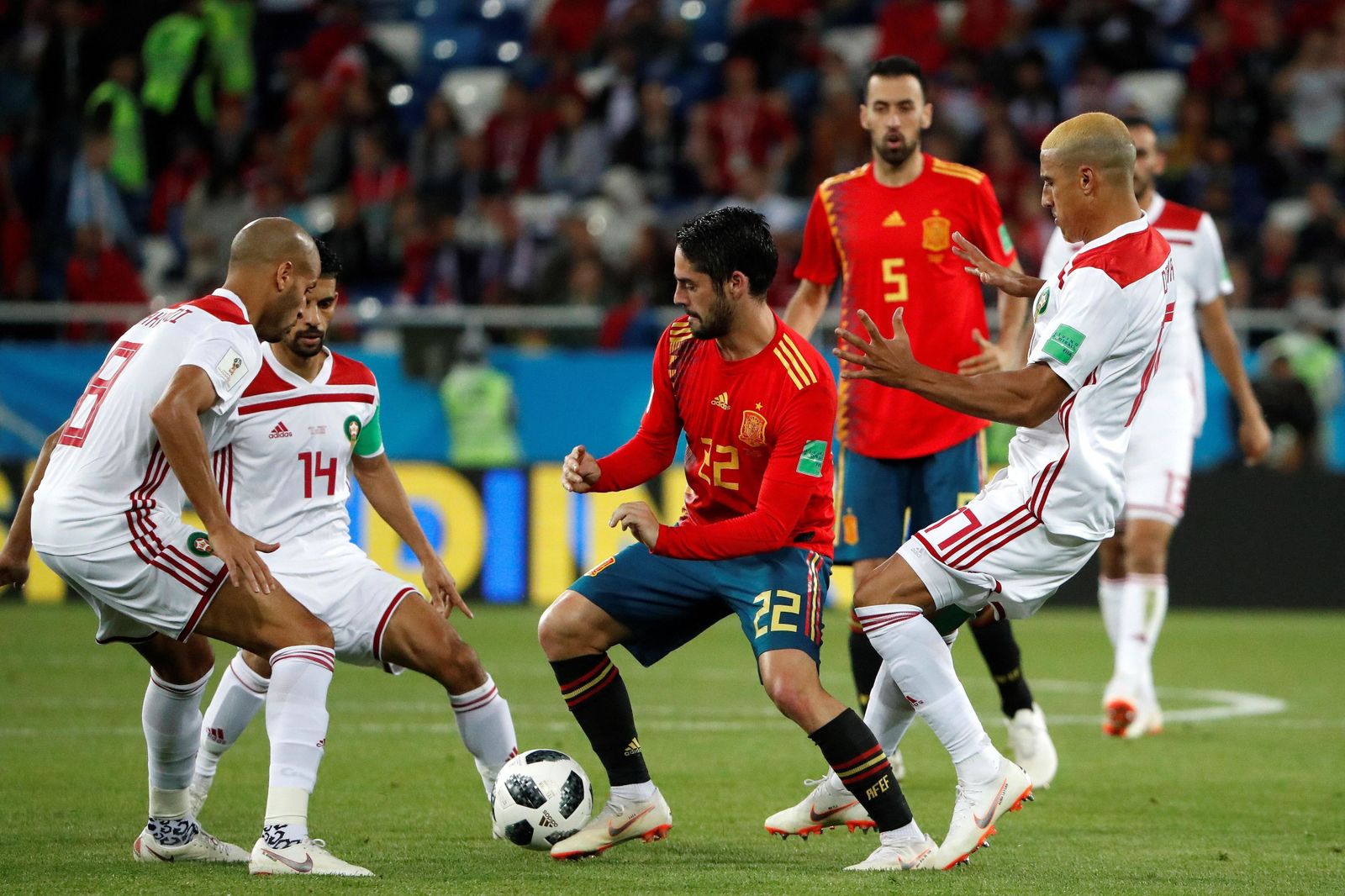 Las imágenes del España-Marruecos