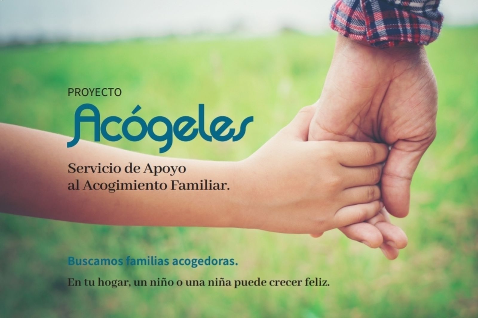 Uno de los carteles utilizados en las campañas de sensibilización sobre el acogimiento familiar.