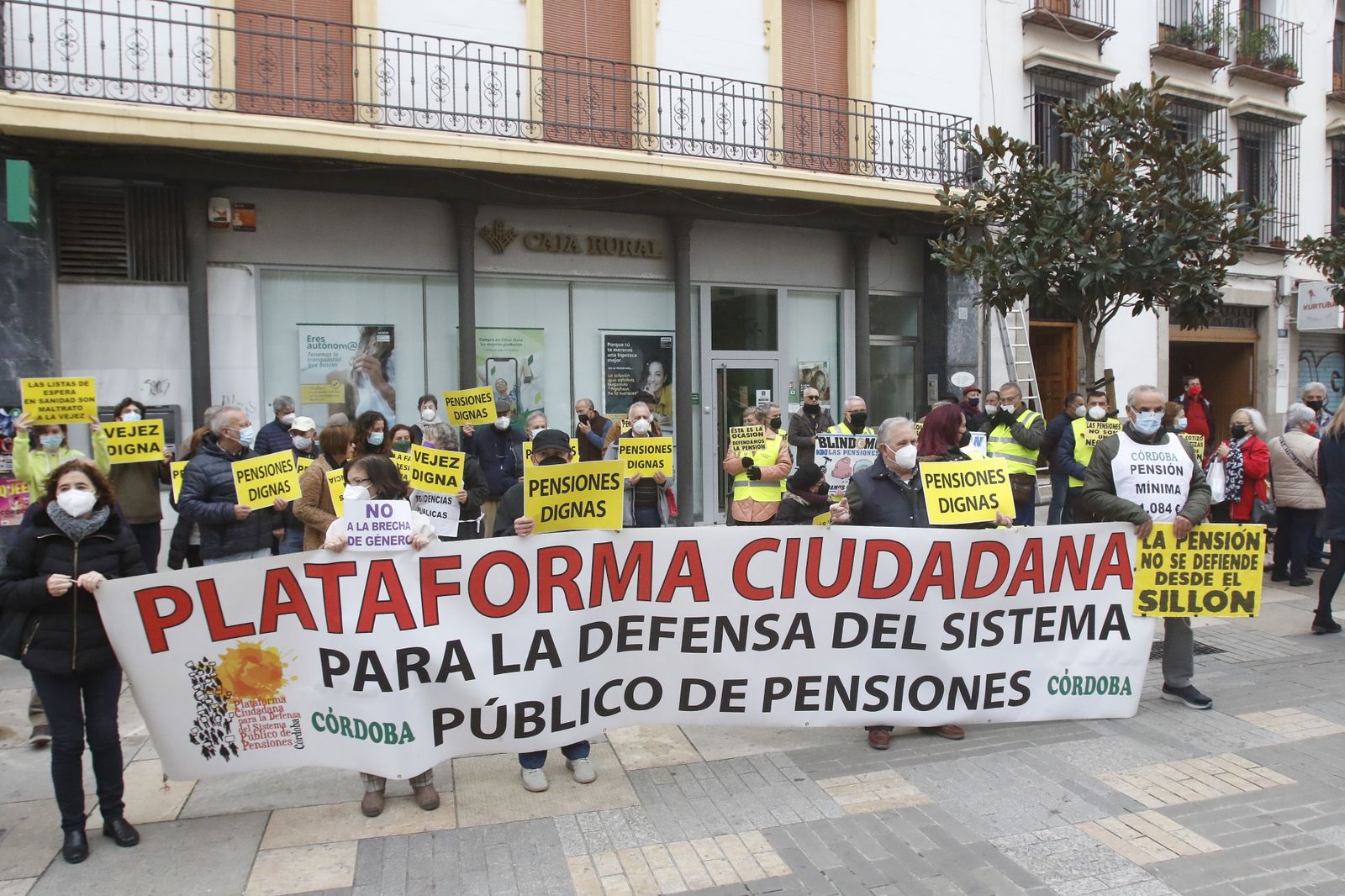Concentración de La Plataforma Ciudadana para la Defensa del Sistema Público de Pensiones.