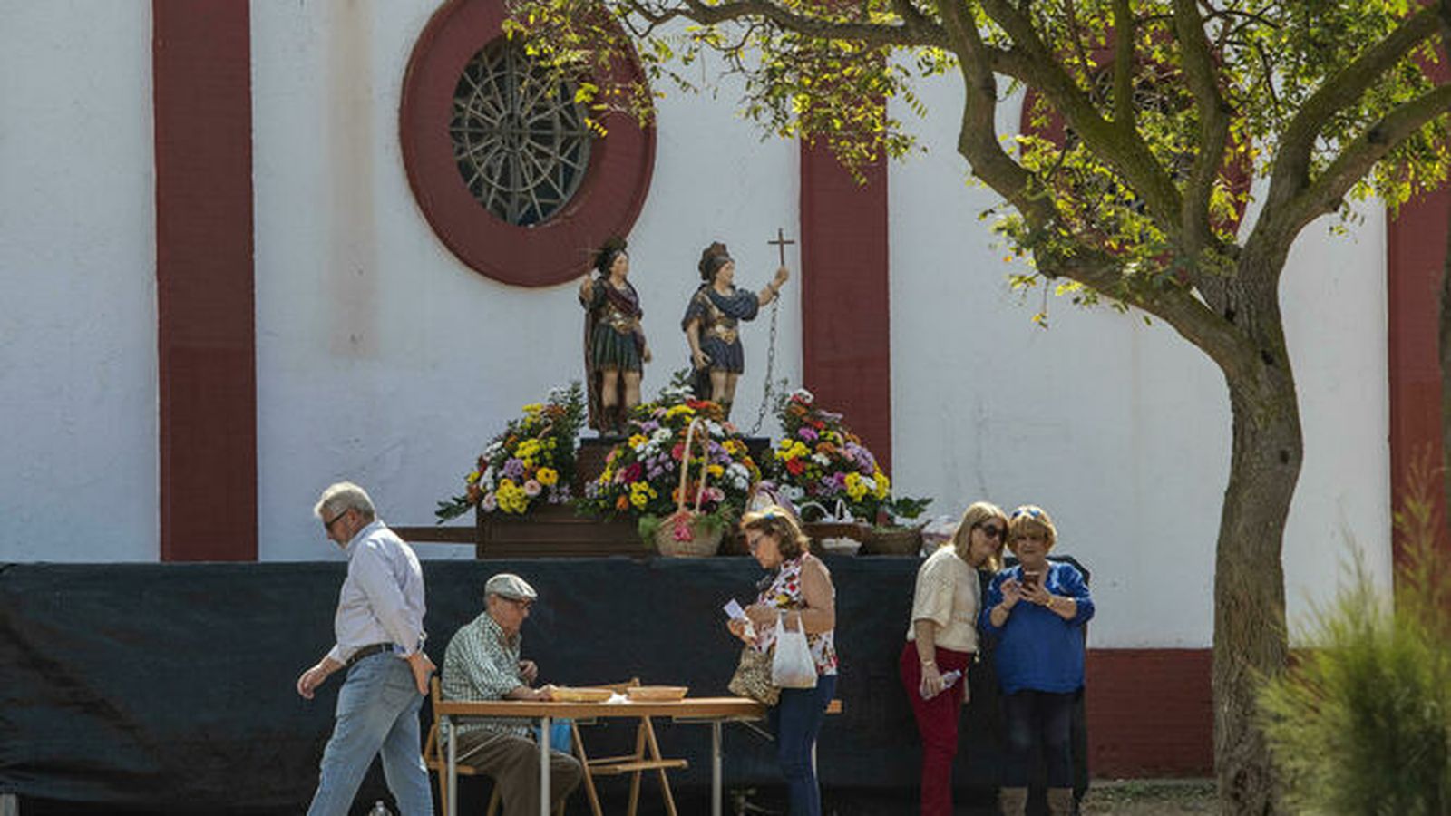 Los copatronos San Servando y San Germán, en una imagen de la romería del pasado año.