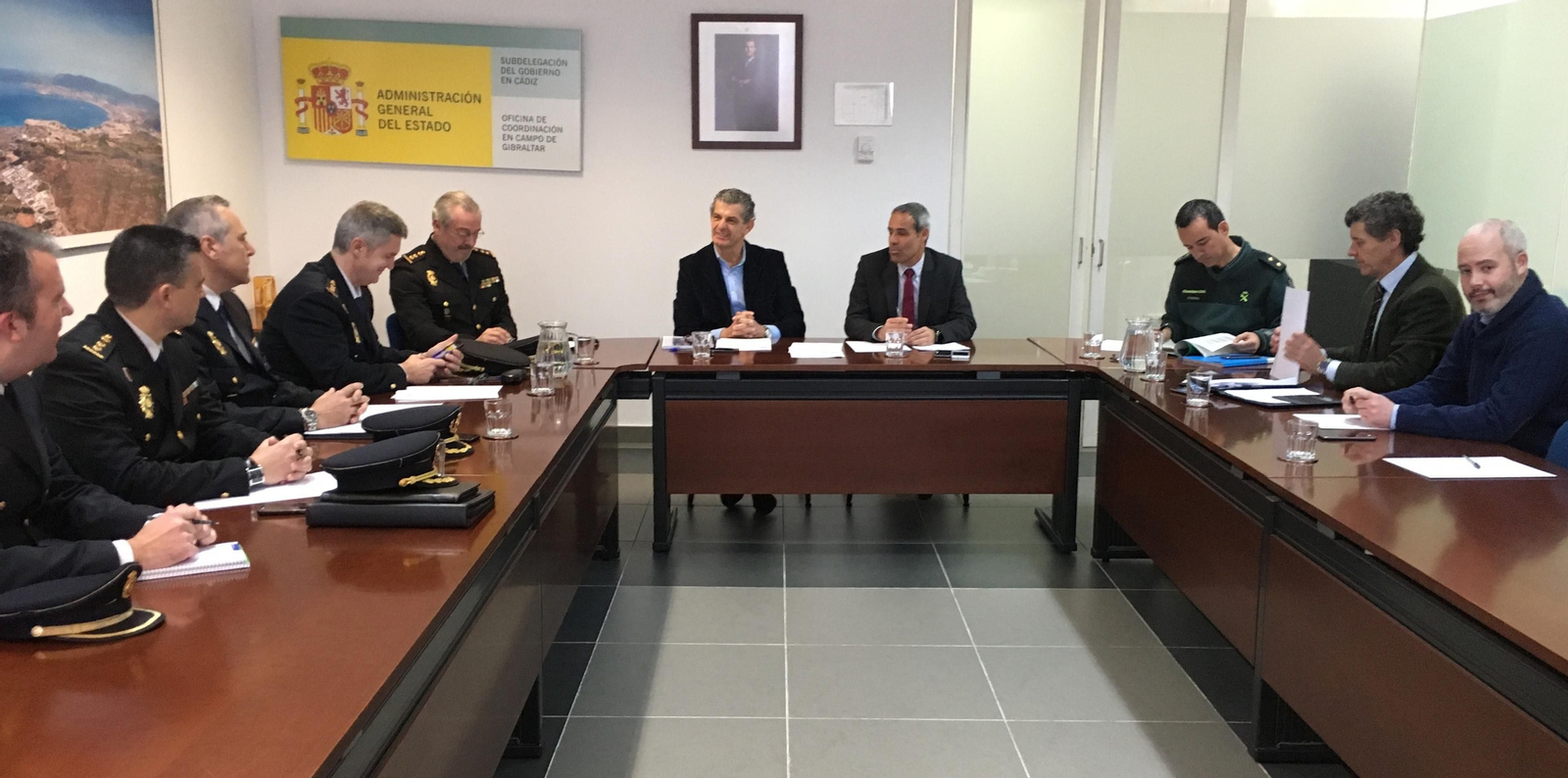 Un momento de la reunión de la mesa de coordinación, este martes.