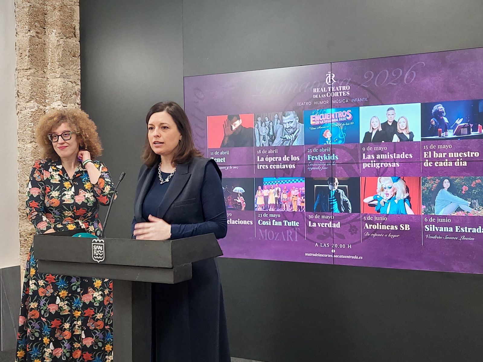 Cavada y Pacheco, durante la presentacion de la temporada.