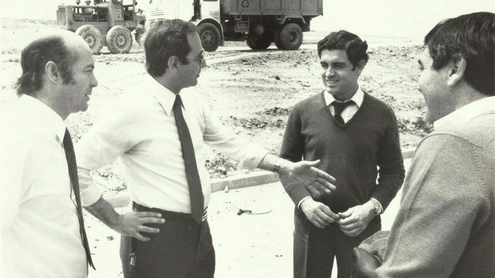 En las obras de construcción del ferial.