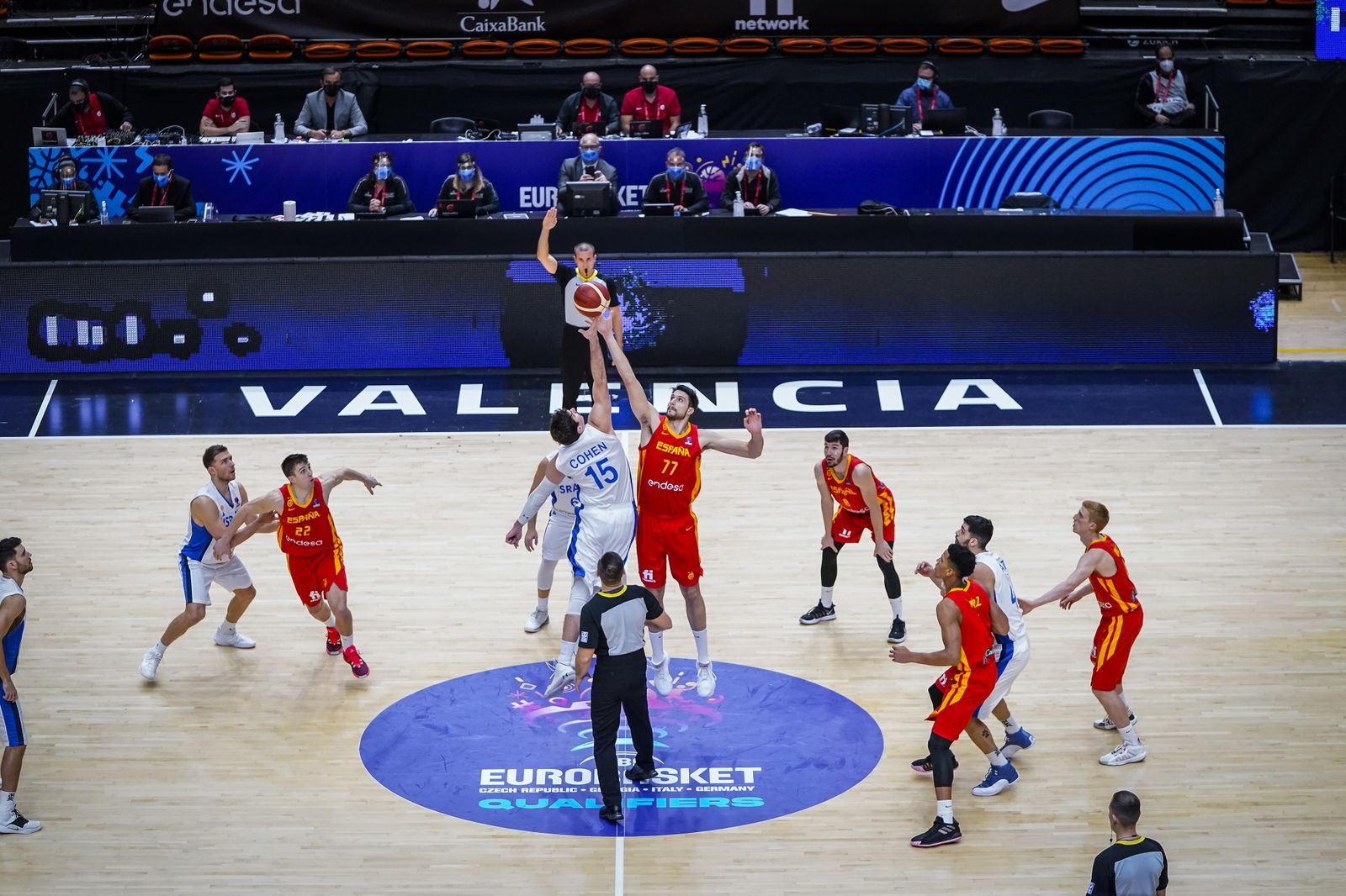 Las fotos de los jugadores del Unicaja en el Israel-España