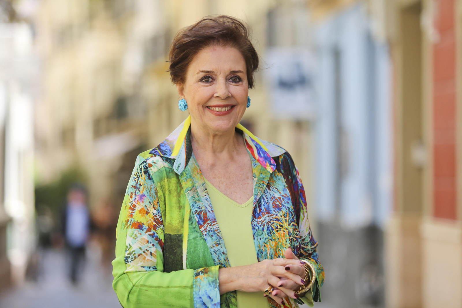 Mónica Randall (Barcelona, 1942), antes de recoger la Biznaga Ciudad del Paraíso.