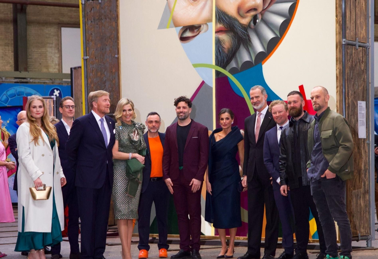 Belin junto a los Reyes de España y Holanda.