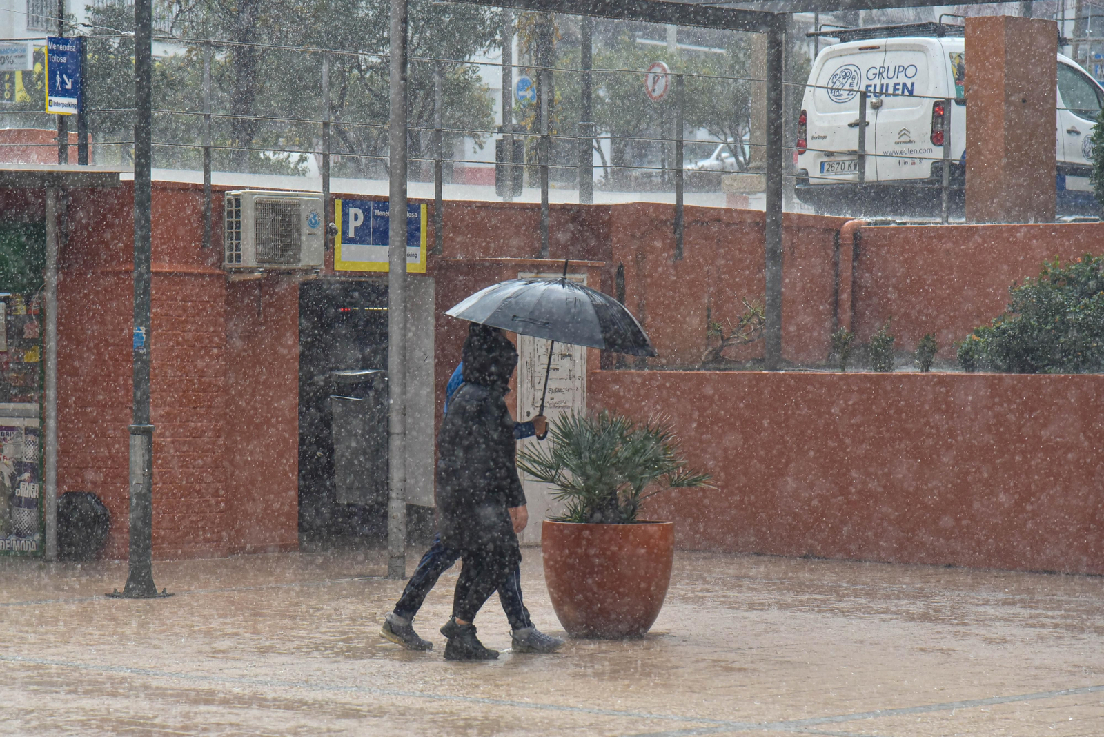 Una jornada de lluvia en el Campo de Gibraltar.