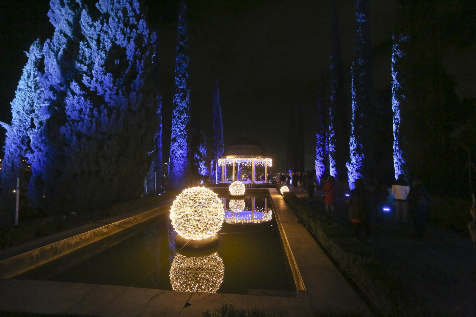 Las luces del Jardín Botánico de Málaga esta Navidad, en fotos