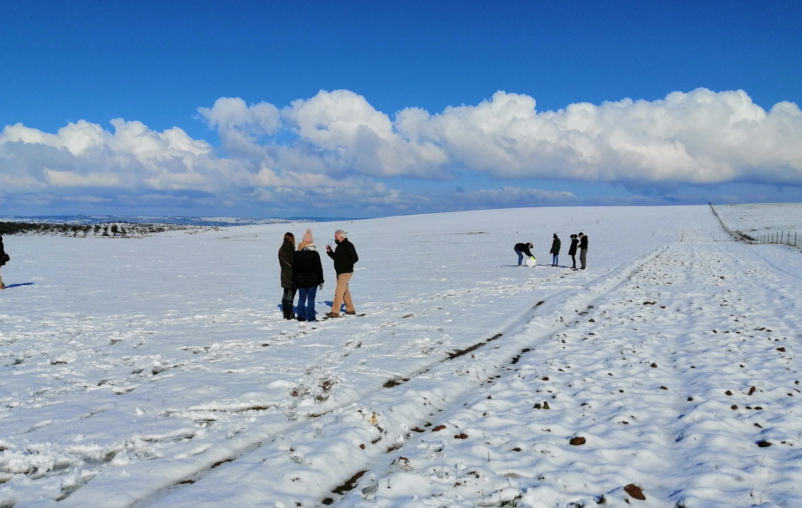 Nieva en la Sierra Norte de Sevilla