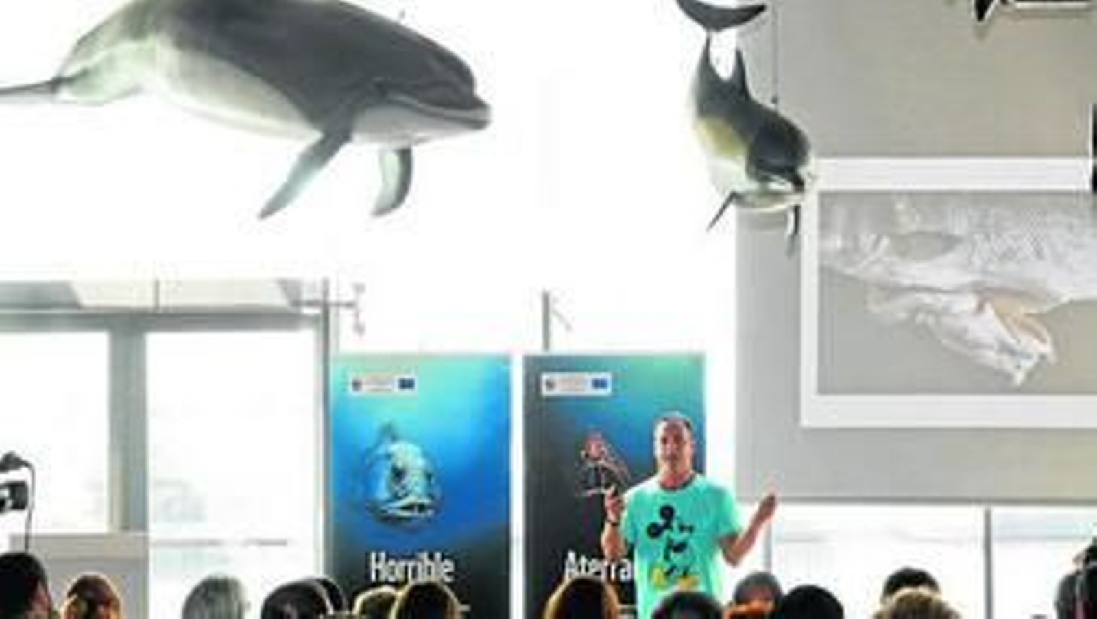 Ángel León ayer en el Museo de Alborania del Aula del Mar en Málaga.