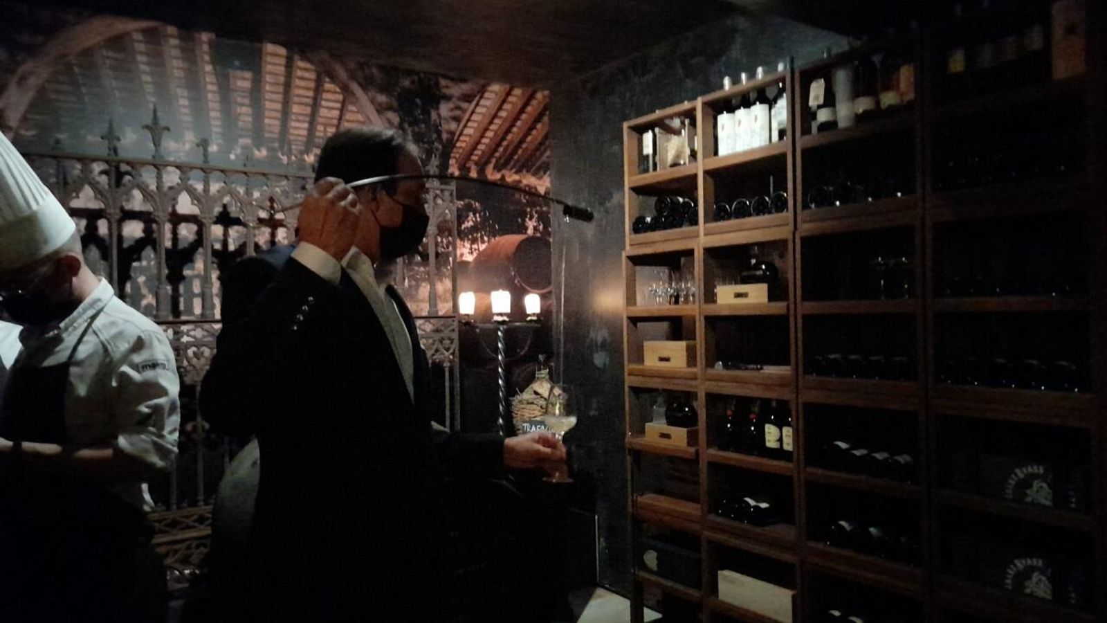 La sacristía de vinos de Osborne del restaurante Coque