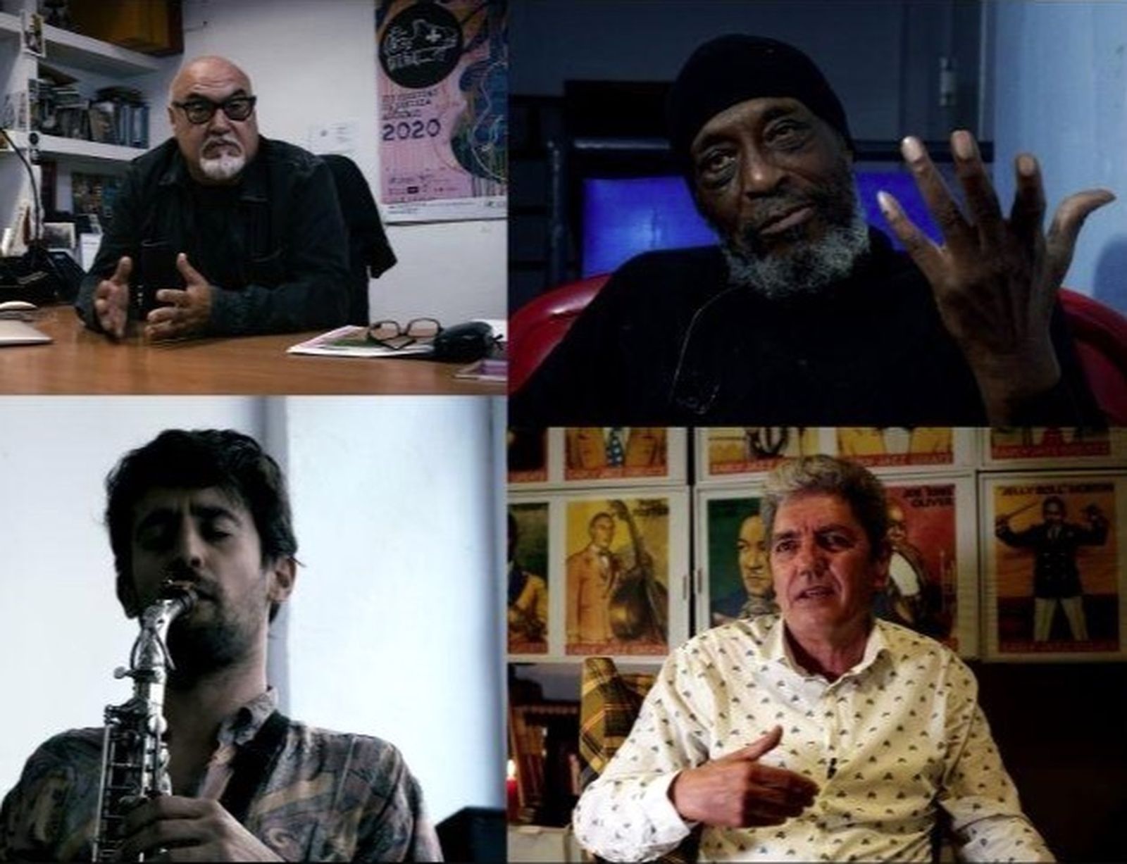 Fotogramas del documental 'Del duende al swing. Un retrato del jazz en Sevilla'.