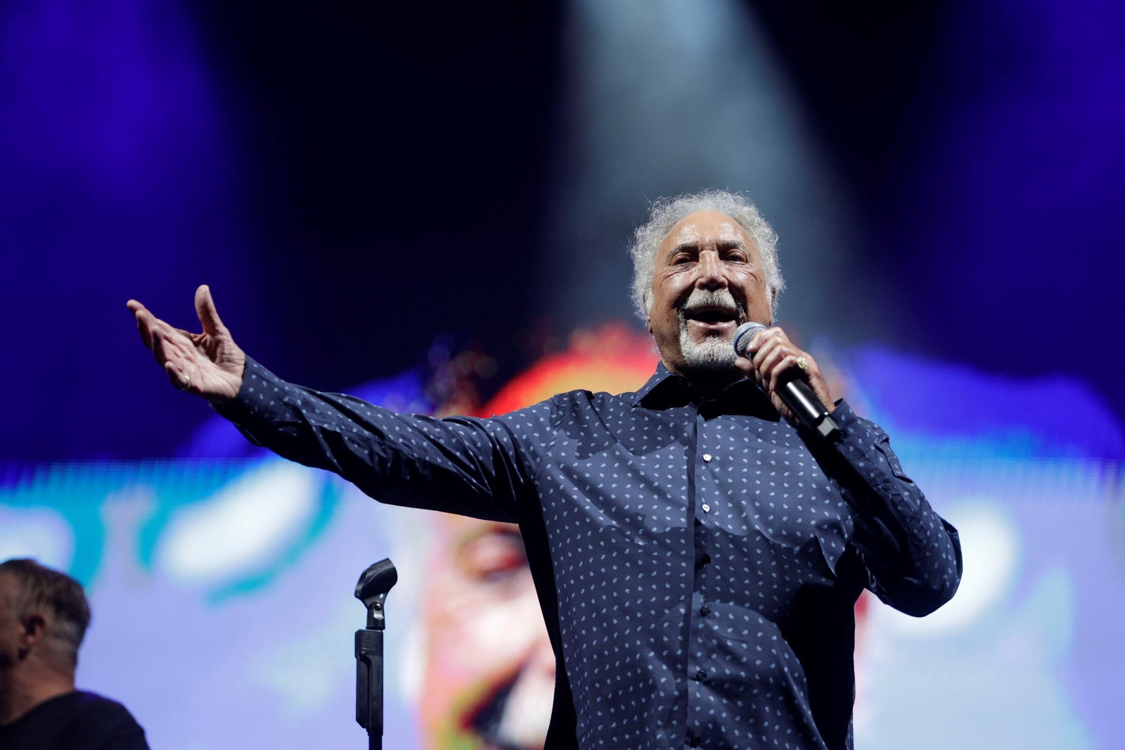 Tom Jones, durante su actuación del pasado verano en Chiclana.
