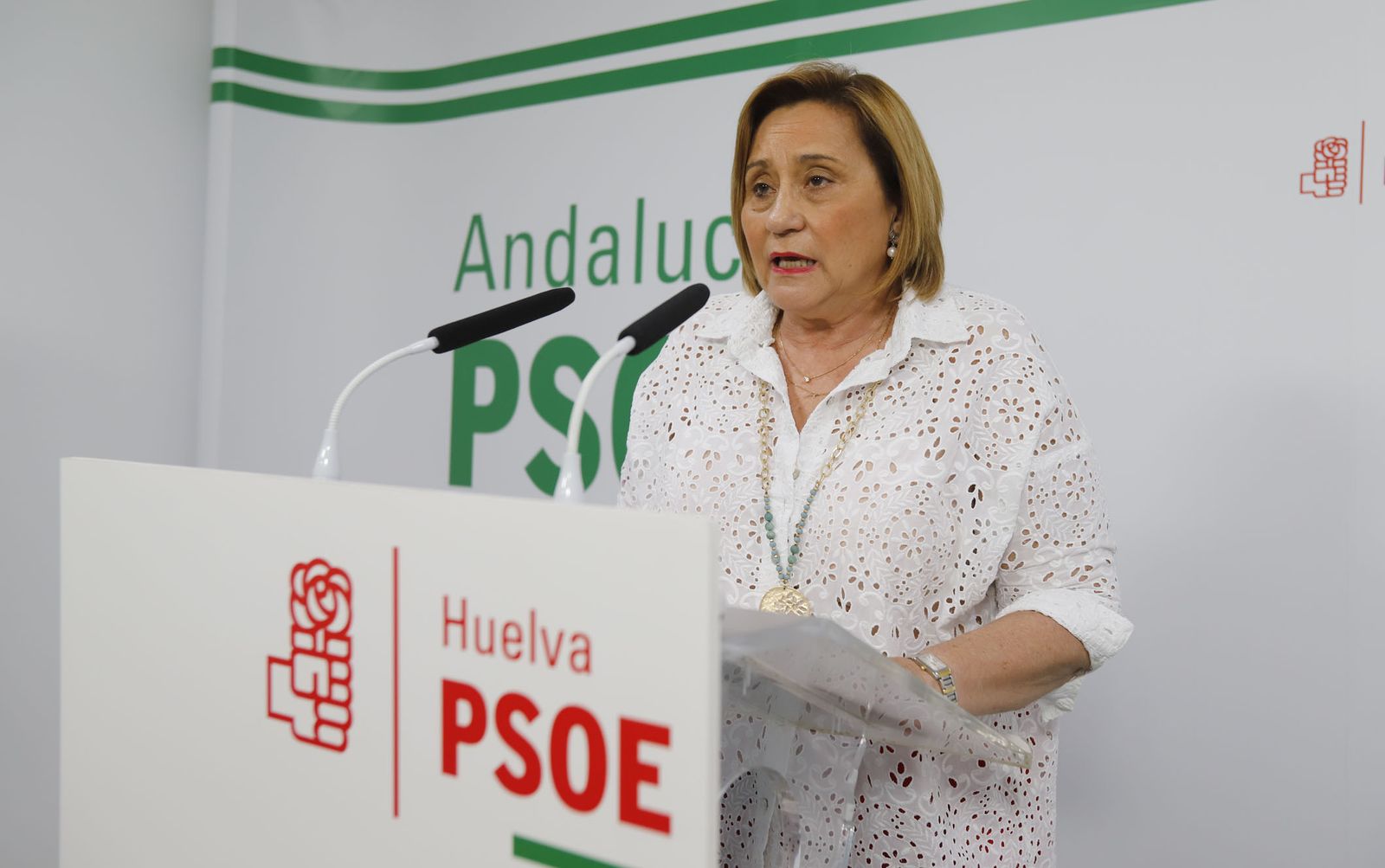 María Luisa Faneca durante una rueda de prensa