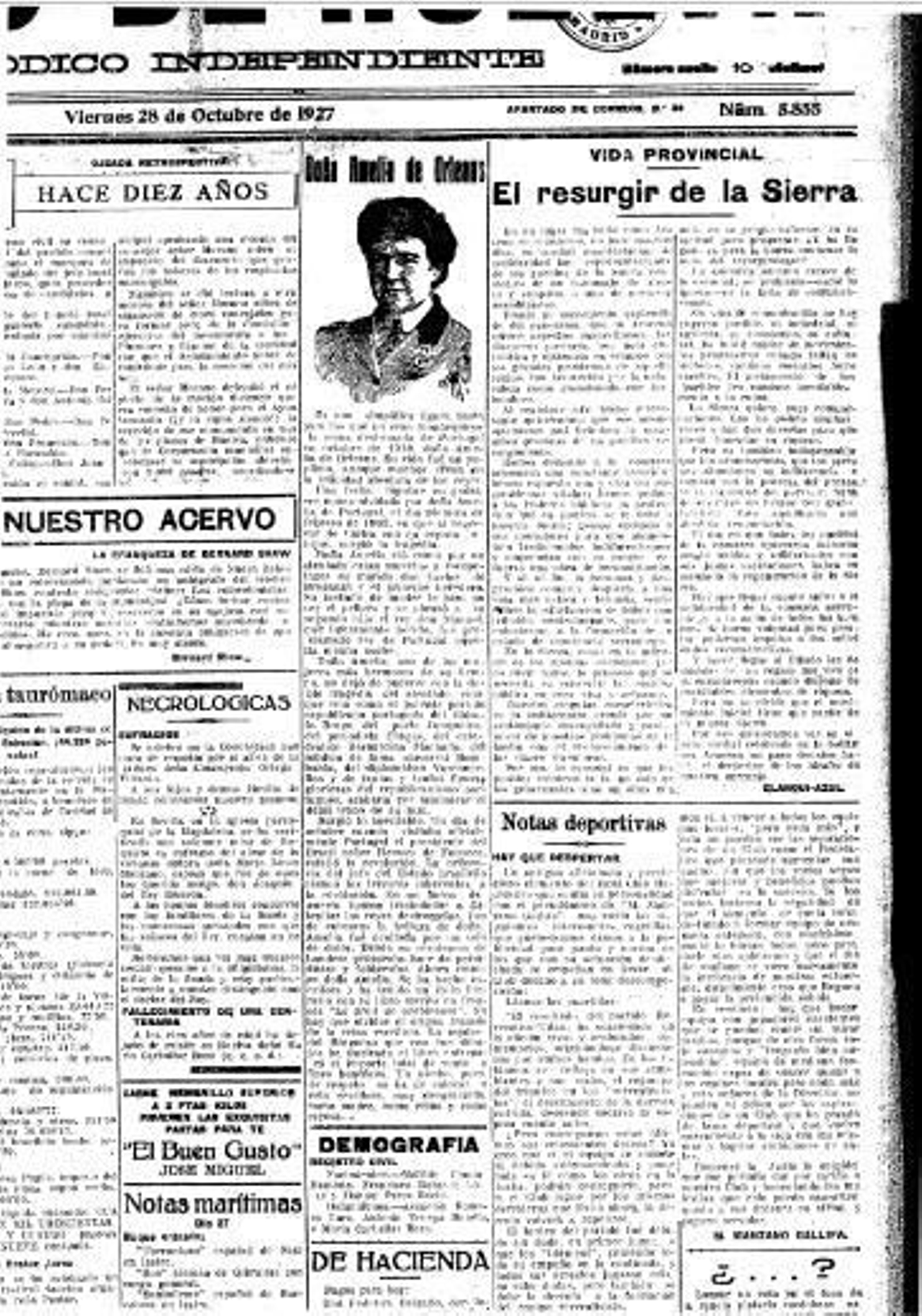 Recorte 'El resurgir de la Sierra'.