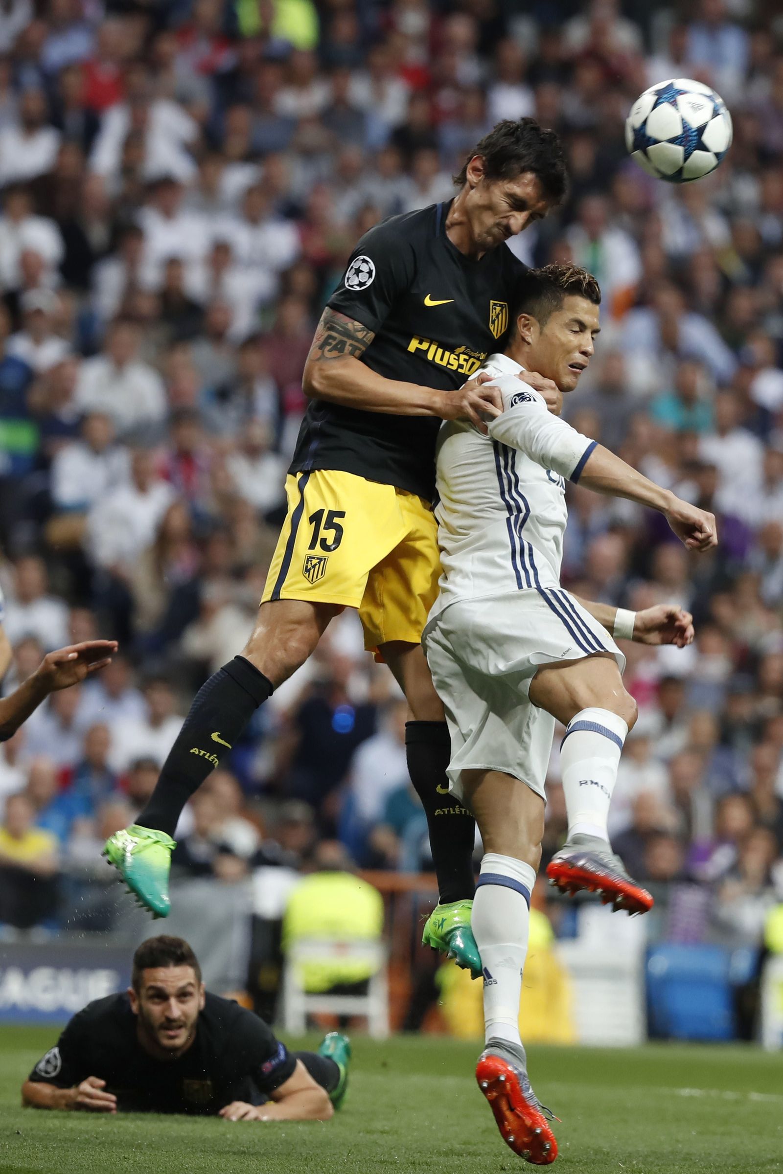 La ida de semifinales del Madrid-Atlético de 'Champions'