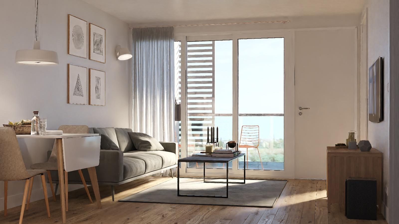 Salón de los apartamentos de Olivar Plaza Sevilla