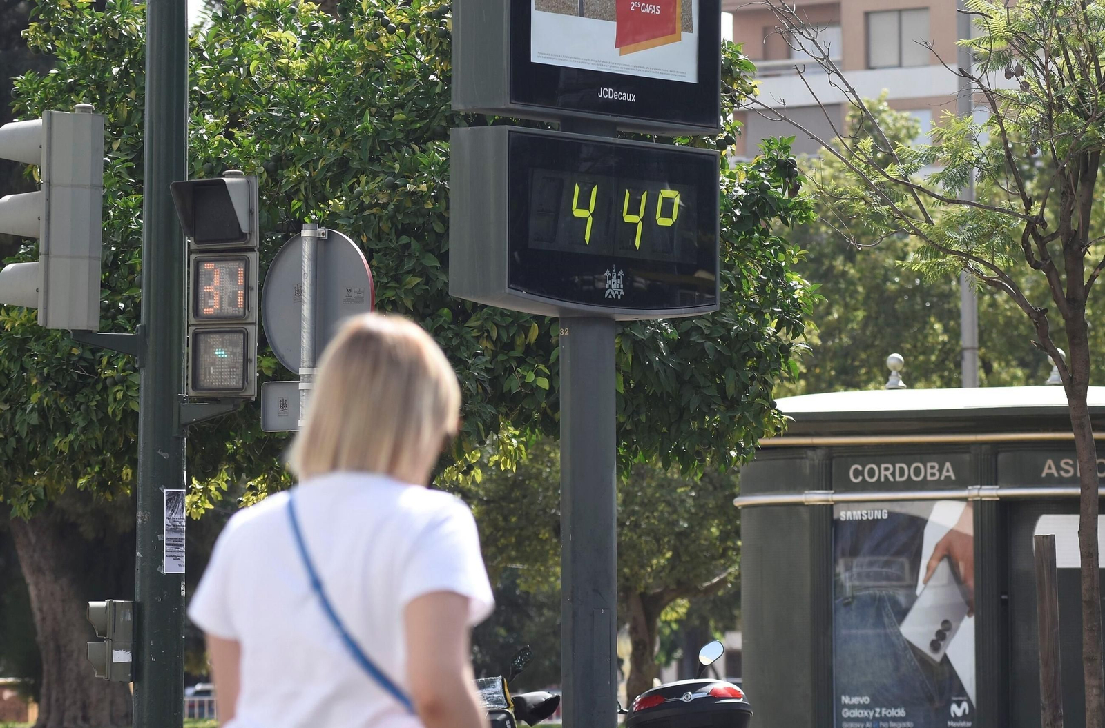 Un termómetro marca 44 grados en Córdoba.