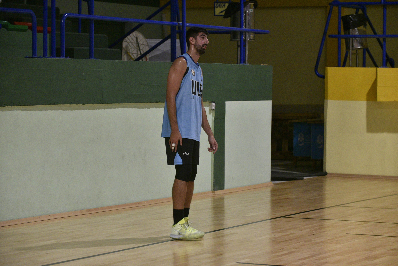 David Espadiña, durante un entrenamiento con la ULB