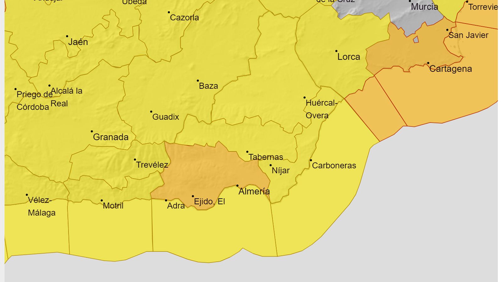 Alertas por viento y lluvias para el jueves 19 de octubre.