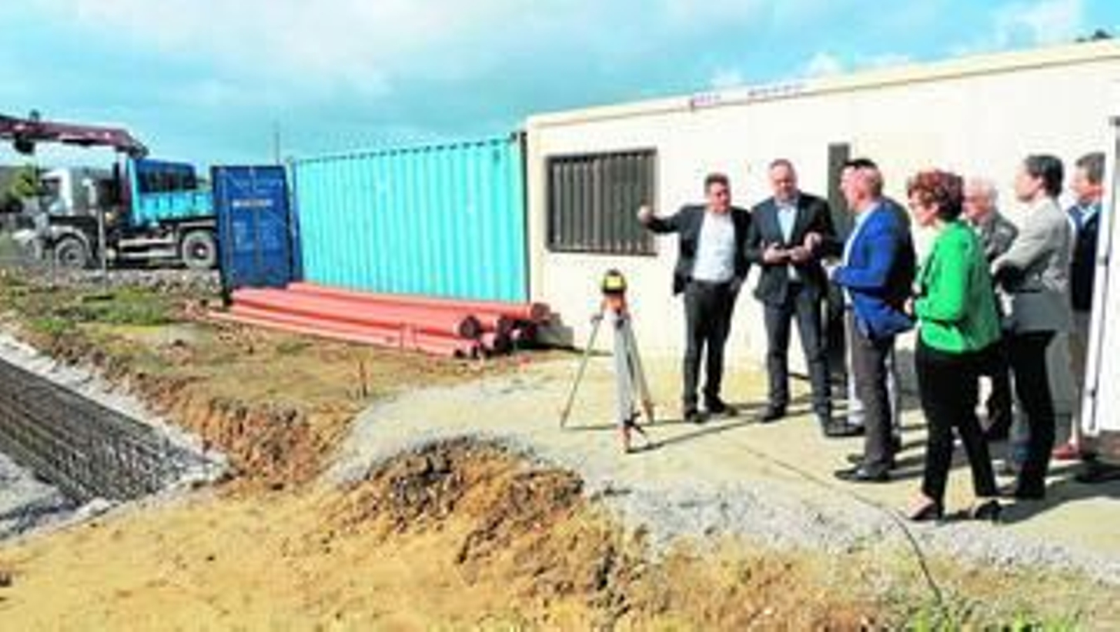 Las obras de la nave en el polígono de Guadarranque.